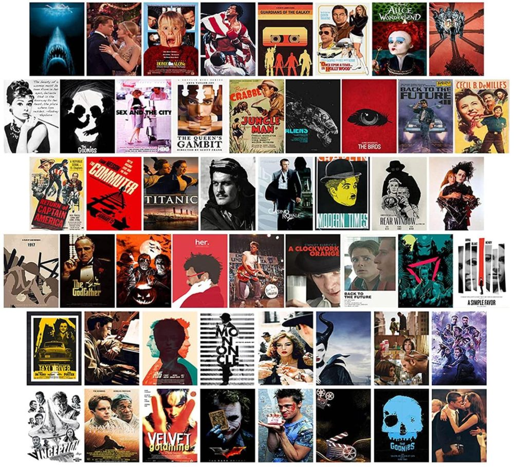 Wall Décor |  Aesthetic Movie Pictures Collage Kit For Wall Various Film Themed Posters For Teen Room Decoration Home Decor & Cleaning AWPOFAD