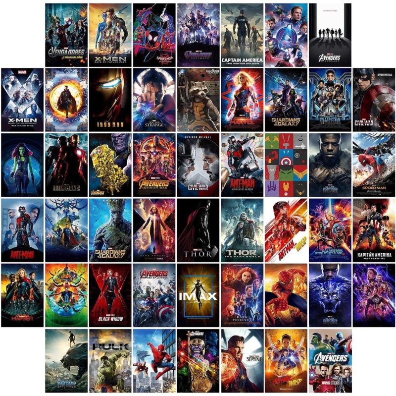 Wall Décor |  Aesthetic Movie Pictures Collage Kit For Wall Various Film Themed Posters For Teen Room Decoration Home Decor & Cleaning AWPOFAD