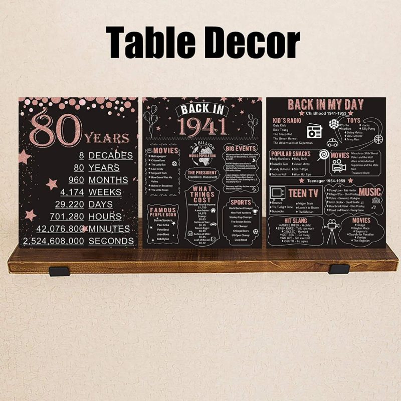 Wall Décor |  Homanga 30Th Birthday Decorations For Or Men, Rose Gold 3 Pieces 11"X 14" Back In 1991 Poster, 30 Years Party Wedding Anniversary Decoration Supplies, 30Th Gifts For Her Home Decor & Cleaning Back in 1991-30th Poster