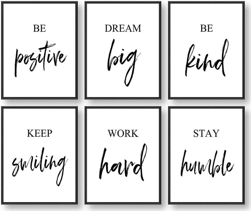 Wall Décor |  Inspirational Wall Art, Motivational Wall Art, Office Wall Decor, Wall Art For Living Room And Bedroom, Office Decor (Set Of 6, 8X10In, Unframed) Education & Crafts Education & Crafts