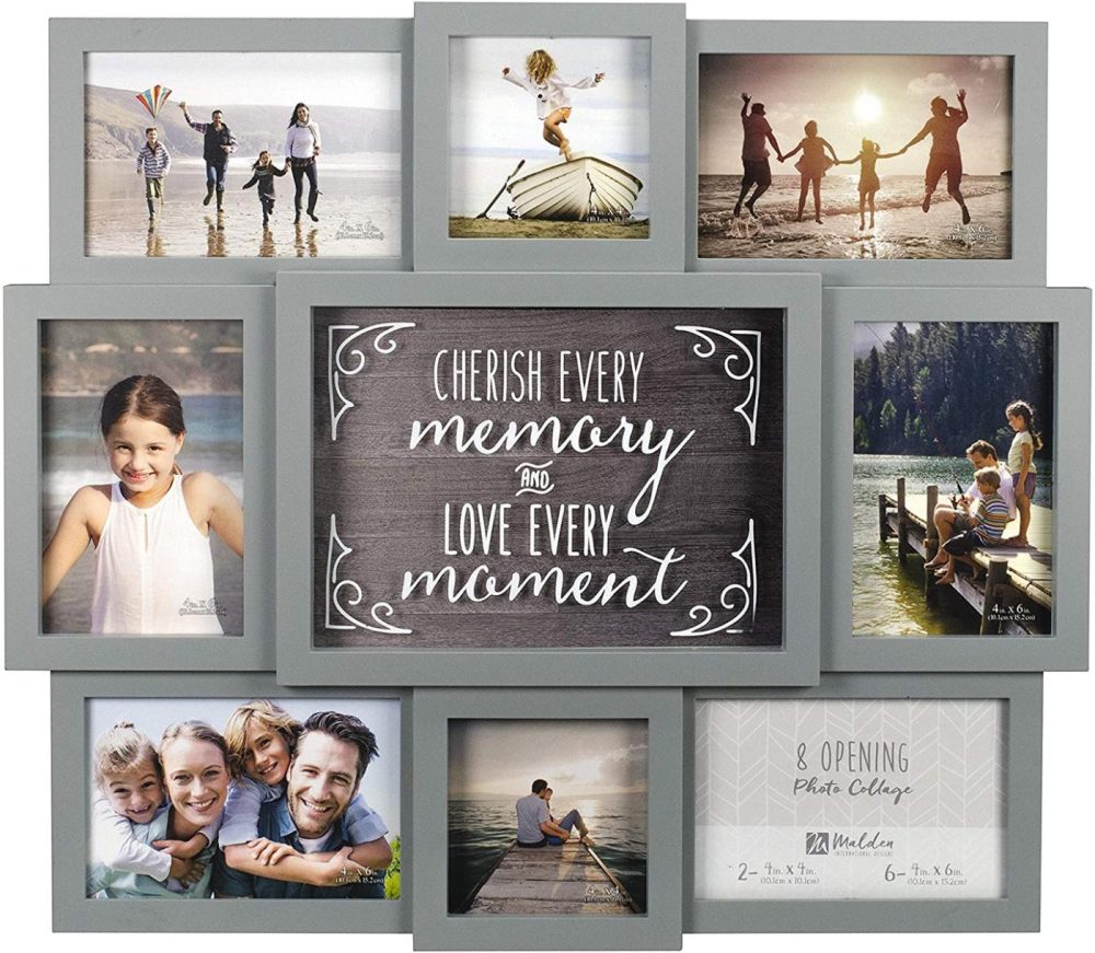 Wall Décor |  Malden 8372-08 8-Op Cherish Every Memory, Gray Home Décor Cherish Every Memory, Gray