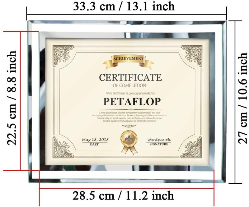 Wall Décor |  Petaflop 8.5X11 Picture Frames Glass 8.5 X 11 Frame Tabletop Display, 2 Pack Home Décor Home Décor