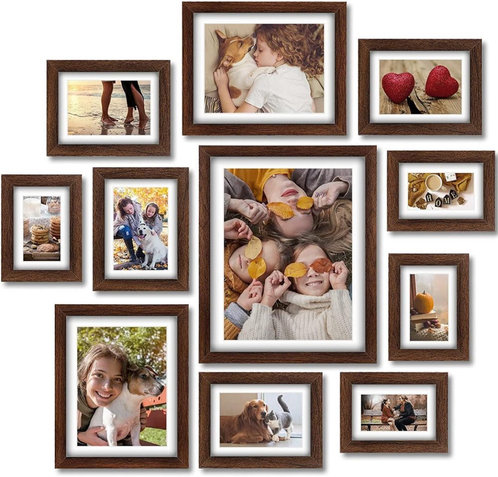 Wall Décor |  Picture Frames Set Of 11 Pcs Photo Frames Collage With Mat For Wall Tabletop Including Four 4X6 Inch/ Four 5X7 Inch/ Two 8X10 Inch/ One 11X14 Inch Home Décor Home Décor