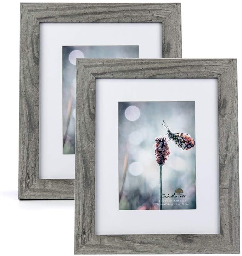 Wall Décor |  Scholartree Wooden Grey 8X10 Picture Frame 2 Set In 1 Pack Home Décor brown