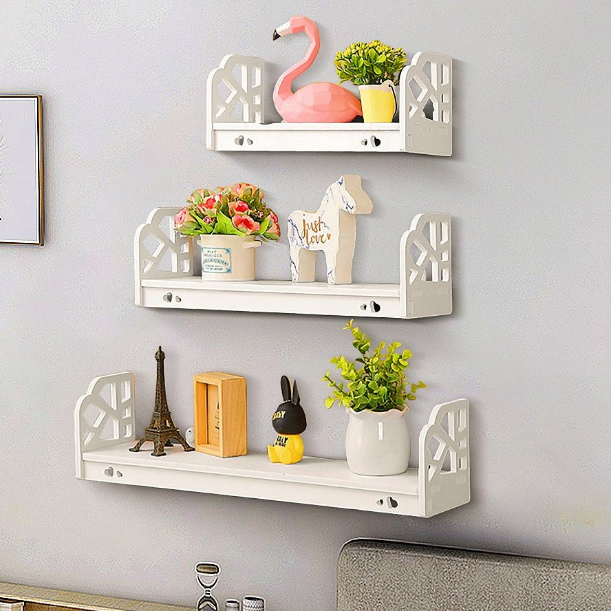 Wall Décor |  Set Of 3 Wall Shelf Retro Floating Wall Shelves Modern Display Shelf Plant Holder Bathroom Storage Shelf For Home Office Bedroom Kitchen Bathroom Decor Gifts White Education & Crafts Education & Crafts