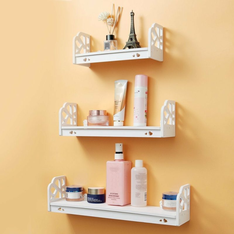 Wall Décor |  Set Of 3 Wall Shelf Retro Floating Wall Shelves Modern Display Shelf Plant Holder Bathroom Storage Shelf For Home Office Bedroom Kitchen Bathroom Decor Gifts White Education & Crafts Education & Crafts