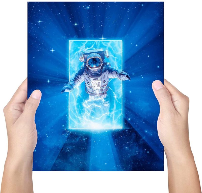 Wall Décor |  Space Wall Decor – Space Poster, Set Of 4 Space Wall Art Prints – Space Posters For Walls – Astronaut Wall Art, Unframed, (8X10") – Space Wall Decor Kids, Kids Space Wall Art, Galaxy Art – Bright Home Decor & Cleaning Insire