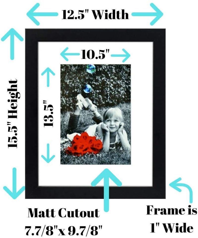 Wall Décor |  Tasse Verre 11X14 Picture Frame (Black 2-Pack) – High Definition Glass Front Cover – Displays 11 By 14" Picture W/O Mat Or An 8X10 Photo W/Mat – Vertical Or Horizontal Mounts & Ready To Hang – Black Home Décor black