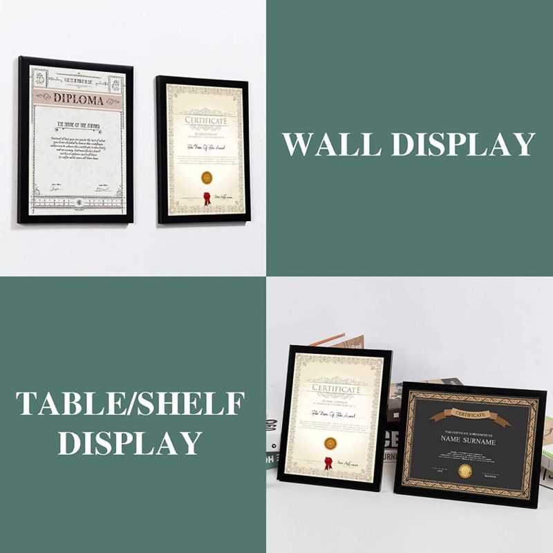 Wall Décor |  Upsimples 8X10 Picture Frame Set Of 10,Display Pictures 5X7 With Mat Or 8X10 Without Mat,Multi Photo Frames Collage For Wall Or Tabletop Display,Black Home Décor black