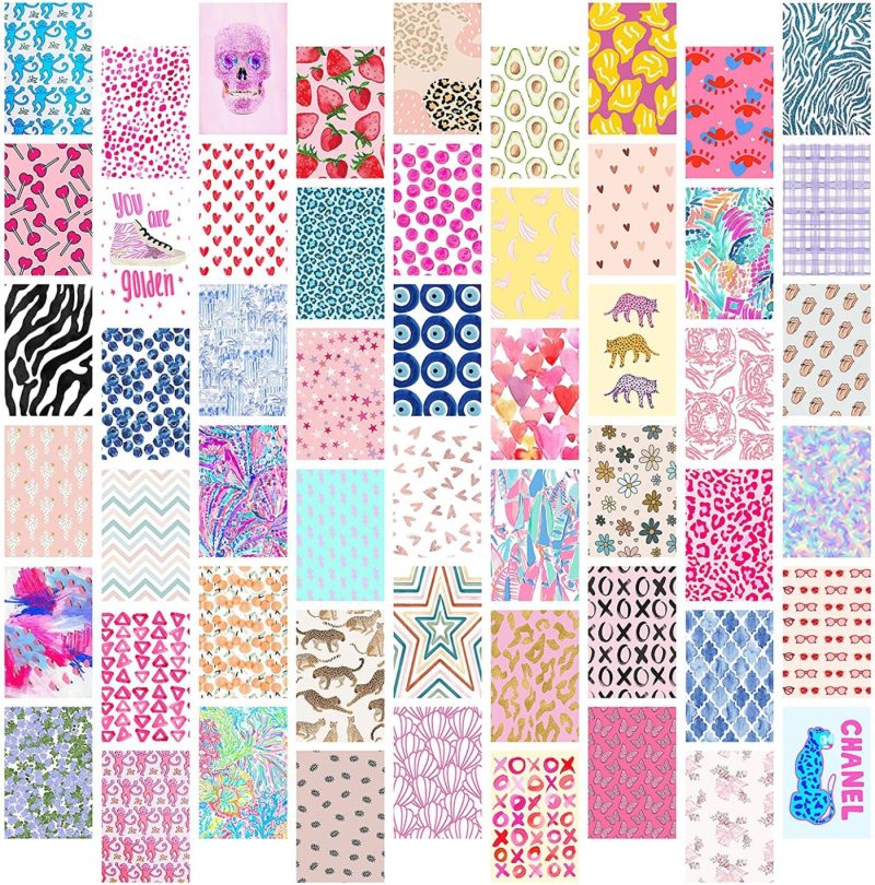 Wall Décor |  Waschbär 54Pcs Hippie Trippy Drippy Aesthetic Pictures Wall Collage Kit, Indie Posters For Room Aesthetic, Indie Room Decor, Trendy Small Posters For Dorm, Trippy Wall Art Print For Girls Boys, Aesthetic Photo Collection, Bedroom Decor For Teen Girl Home Decor & Cleaning Indie