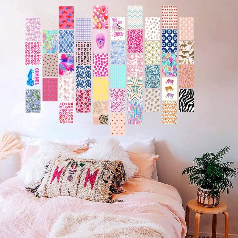 Wall Décor |  Waschbär 54Pcs Hippie Trippy Drippy Aesthetic Pictures Wall Collage Kit, Indie Posters For Room Aesthetic, Indie Room Decor, Trendy Small Posters For Dorm, Trippy Wall Art Print For Girls Boys, Aesthetic Photo Collection, Bedroom Decor For Teen Girl Home Decor & Cleaning Indie