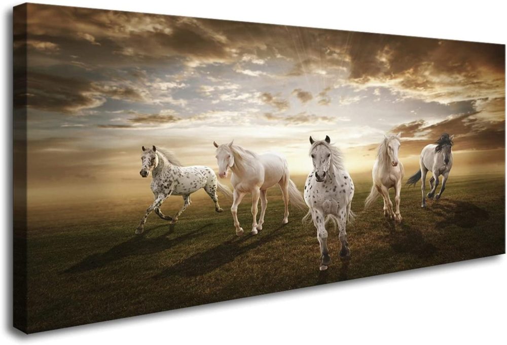 Wall Décor |  Xxmwallart Fc1962 Canvas Wall Art Horse Picture Canvas Prints Modern Decor Wall Art Painting Canvas Prints Fine Art For Living Room Bedroom Kitchen Home And Office Drawing Room Wall Decor Education & Crafts Education & Crafts