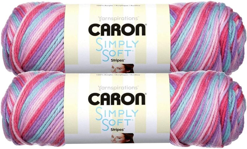 Yarn |  Caron Simply Soft Bulk Buy Paints 100% Acrylic Yarn (2-Pack) ~ 5 Oz. Skeins Arts, Crafts & Sewing Baby Brights #21015