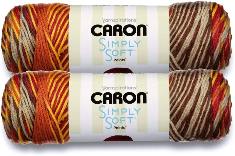 Yarn |  Caron Simply Soft Bulk Buy Paints 100% Acrylic Yarn (2-Pack) ~ 5 Oz. Skeins Arts, Crafts & Sewing Baby Brights #21015