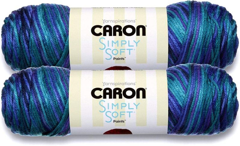 Yarn |  Caron Simply Soft Bulk Buy Paints 100% Acrylic Yarn (2-Pack) ~ 5 Oz. Skeins Arts, Crafts & Sewing Baby Brights #21015