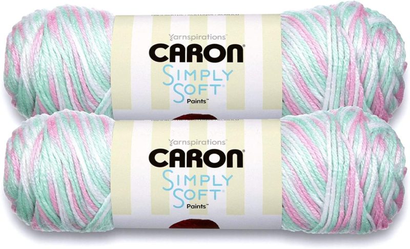 Yarn |  Caron Simply Soft Bulk Buy Paints 100% Acrylic Yarn (2-Pack) ~ 5 Oz. Skeins Arts, Crafts & Sewing Baby Brights #21015