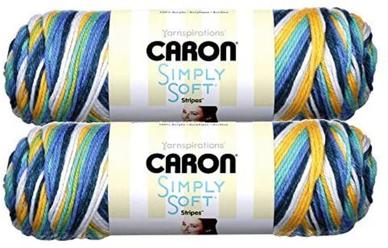 Yarn |  Caron Simply Soft Bulk Buy Paints 100% Acrylic Yarn (2-Pack) ~ 5 Oz. Skeins Arts, Crafts & Sewing Baby Brights #21015