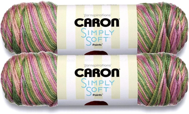 Yarn |  Caron Simply Soft Bulk Buy Paints 100% Acrylic Yarn (2-Pack) ~ 5 Oz. Skeins Arts, Crafts & Sewing Baby Brights #21015