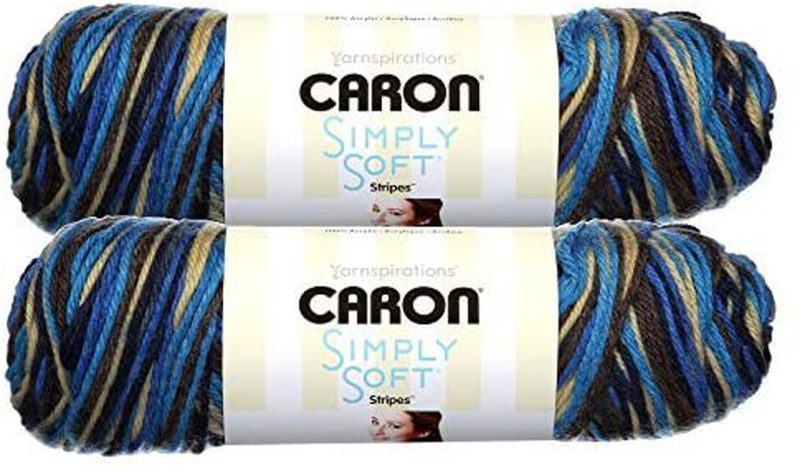 Yarn |  Caron Simply Soft Bulk Buy Paints 100% Acrylic Yarn (2-Pack) ~ 5 Oz. Skeins Arts, Crafts & Sewing Baby Brights #21015