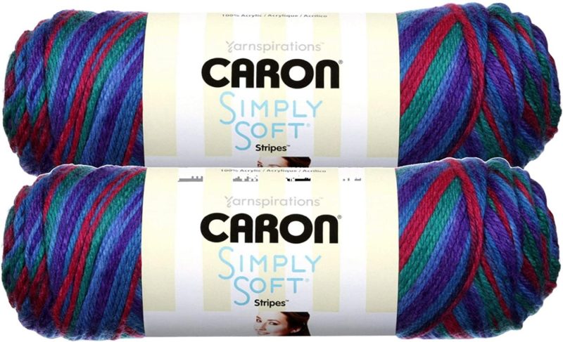 Yarn |  Caron Simply Soft Bulk Buy Paints 100% Acrylic Yarn (2-Pack) ~ 5 Oz. Skeins Arts, Crafts & Sewing Baby Brights #21015