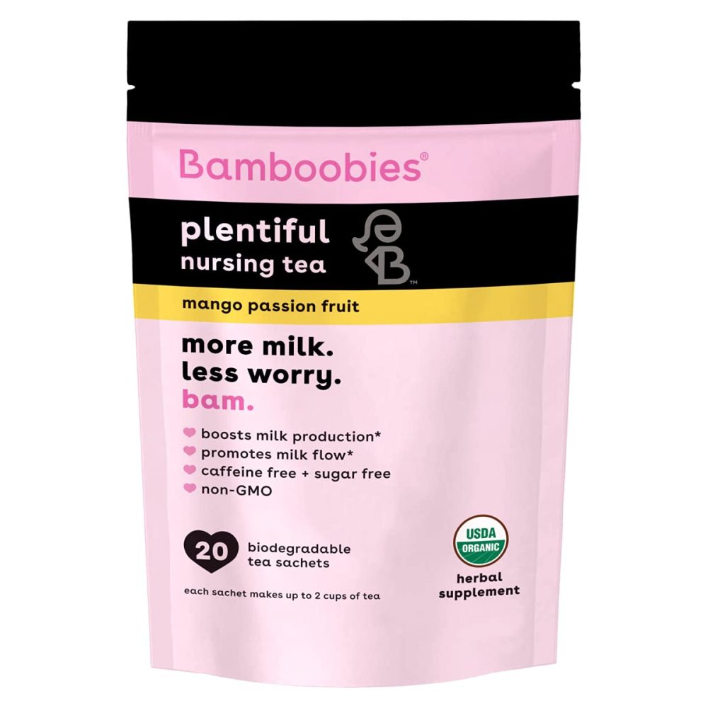 Coffee, Tea & Espresso Appliances |  Bamboobies’s Pregnancy Herbal Tea For Nursing Support, Mango Passion Fruit, Boosts Milk Production, Organic, Non Gmo, Caffeine Free, And Sugar Free, 20 Tea Bags Coffee, Tea & Espresso Appliances Bamboobies