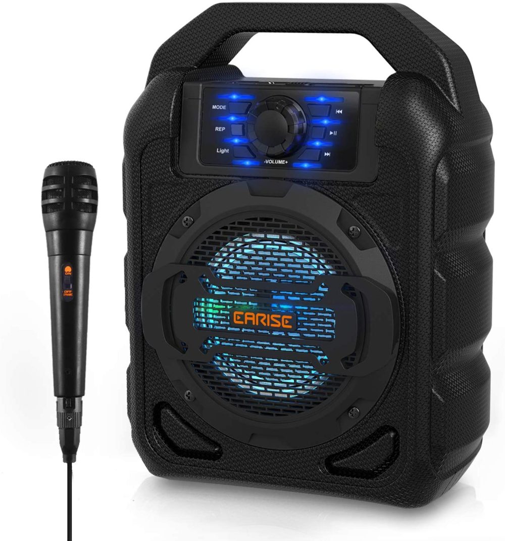 DJ, Electronic Music & Karaoke |  Earise T15 Portable Pa System Speaker For Kids & Adults With Wired Microphone, Bluetooth Karaoke Machine With Lights, Lightweight, Perfect For Outdoors DJ, Electronic Music & Karaoke DJ, Electronic Music & Karaoke