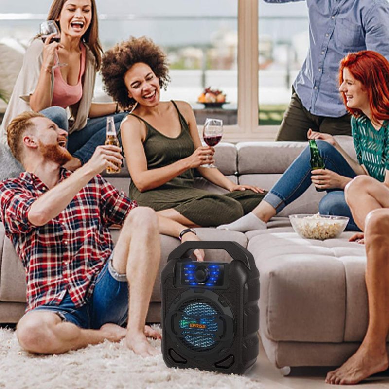 DJ, Electronic Music & Karaoke |  Earise T15 Portable Pa System Speaker For Kids & Adults With Wired Microphone, Bluetooth Karaoke Machine With Lights, Lightweight, Perfect For Outdoors DJ, Electronic Music & Karaoke DJ, Electronic Music & Karaoke