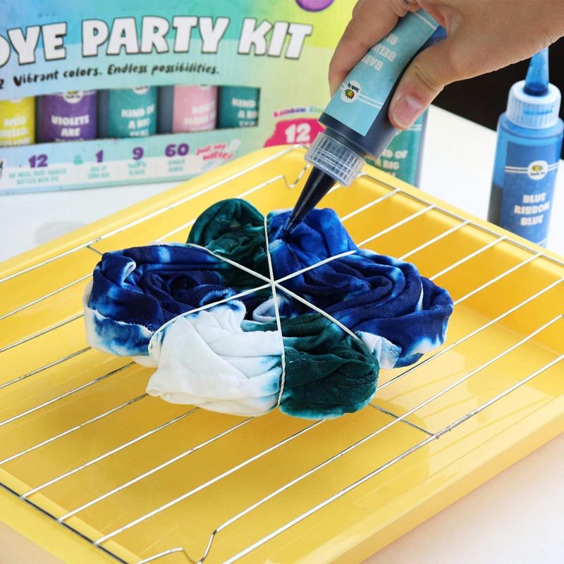 Fabric Painting & Dyeing |  Doodlehog Easy Tie Dye Party Kit For Kids, Adults, And Groups. Create Vibrant Designs With Non-Toxic Dye Arts, Crafts & Sewing DOODLE HOG