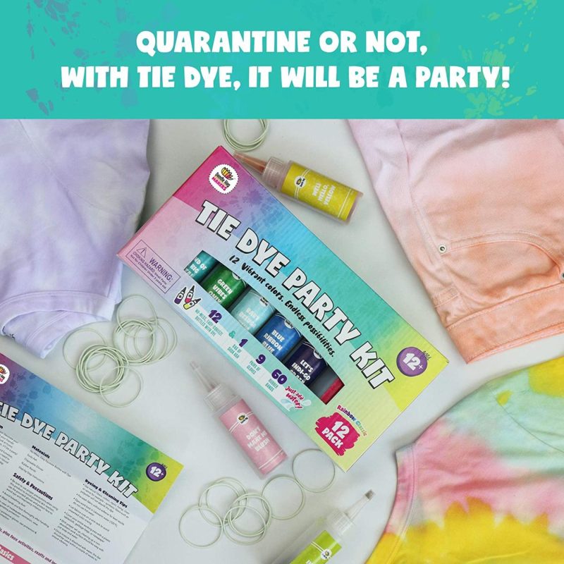 Fabric Painting & Dyeing |  Doodlehog Easy Tie Dye Party Kit For Kids, Adults, And Groups. Create Vibrant Designs With Non-Toxic Dye Arts, Crafts & Sewing DOODLE HOG