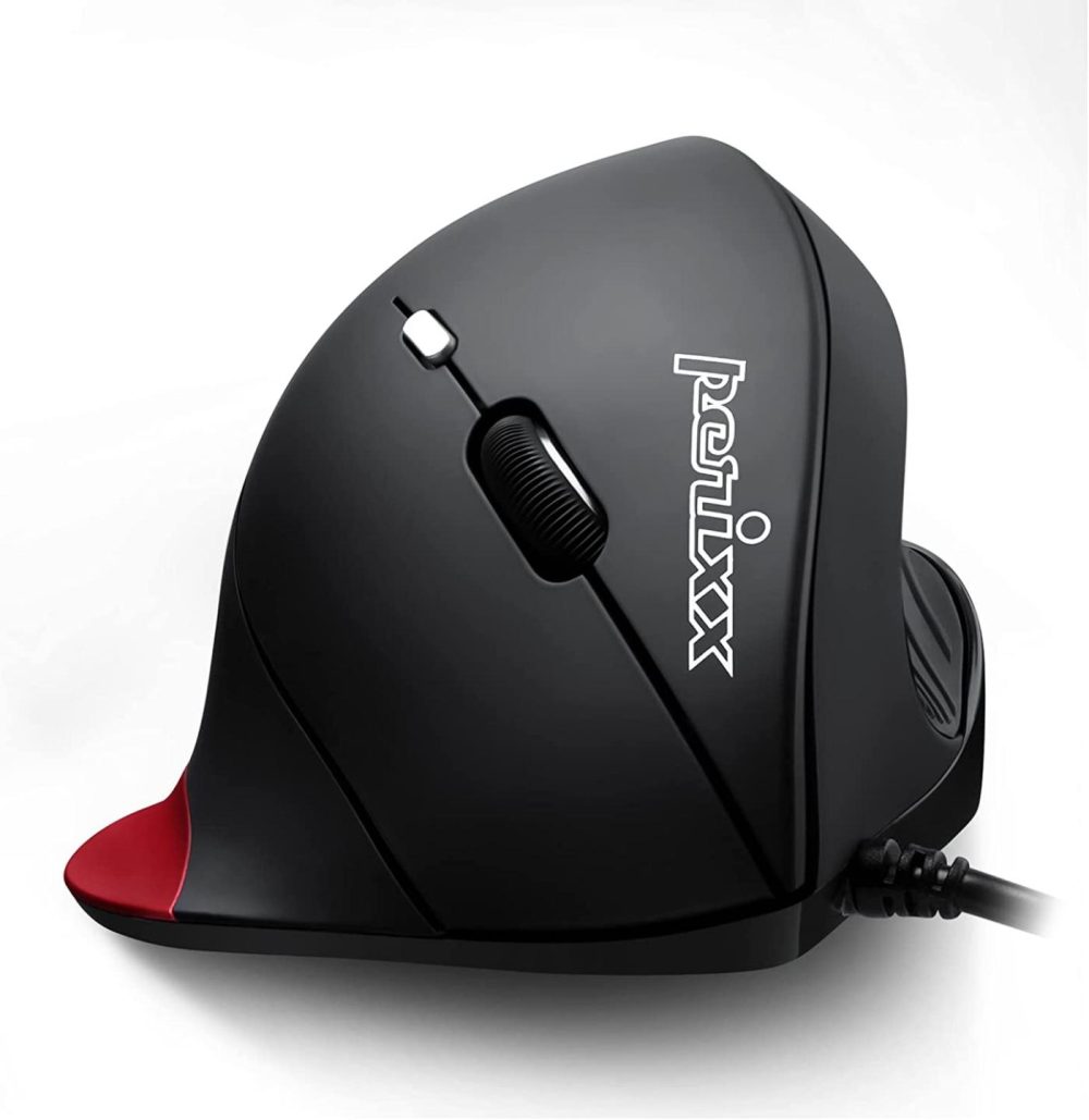 Keyboards |  Perix Wired Vertical Usb Mouse, 6 Buttons And 2 Level 1000/1600 Dpi, Right Handed Design Keyboards Keyboards