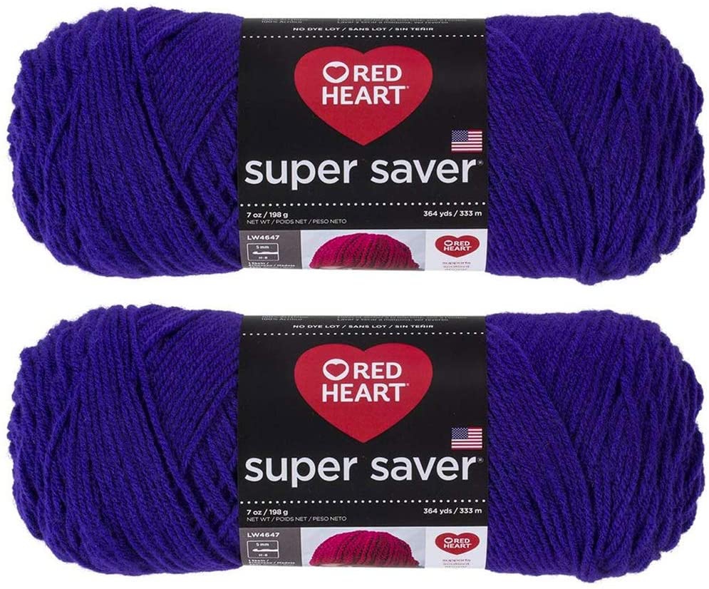 Knitting & Crochet |  Red Heart Super Saver (2-Pack) Arts, Crafts & Sewing Amethyst