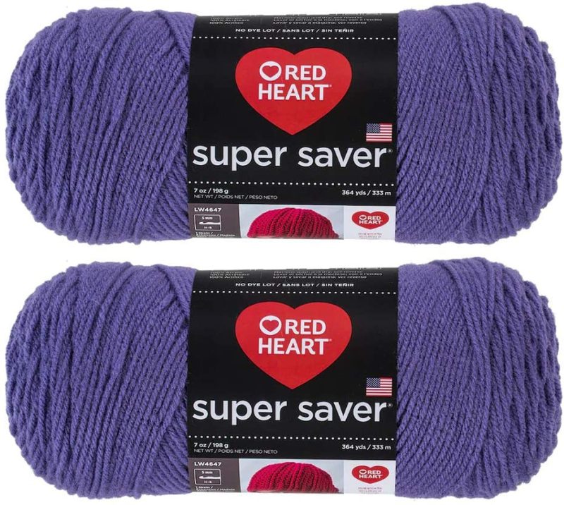 Knitting & Crochet |  Red Heart Super Saver (2-Pack) Arts, Crafts & Sewing Amethyst