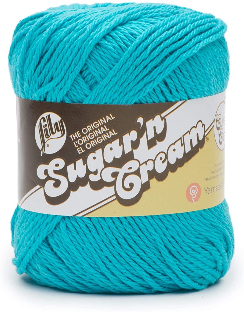 Knitting & Crochet |  Solid Yarn, 4Oz, Gauge 4 Medium, 100% Cotton Machine Wash & Dry Arts, Crafts & Sewing Aquamarine