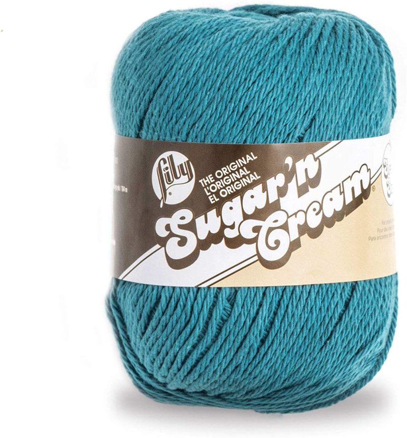 Knitting & Crochet |  Solid Yarn, 4Oz, Gauge 4 Medium, 100% Cotton Machine Wash & Dry Arts, Crafts & Sewing Aquamarine