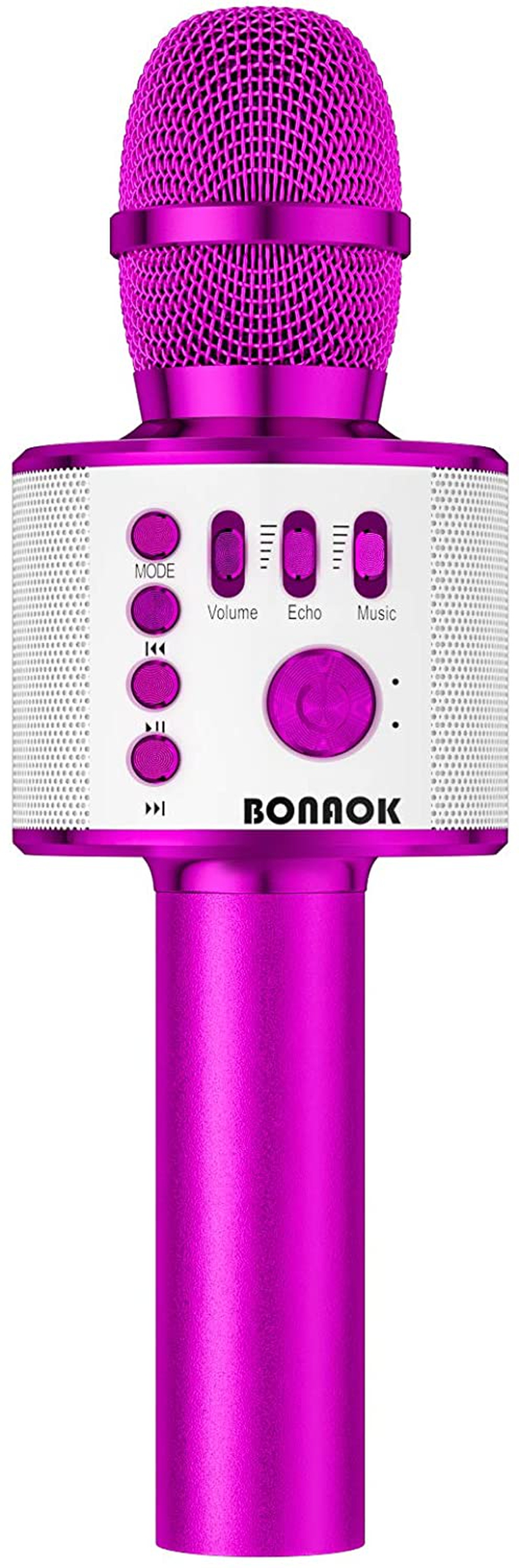 Recording Equipment |  Bonaok Karaoke Microphone Bluetooth Wireless, Portable Karaoke Machine Mic Speaker For Kids And Adults Home Party Birthday (Fashion Purple) Musical Instruments BONAOK