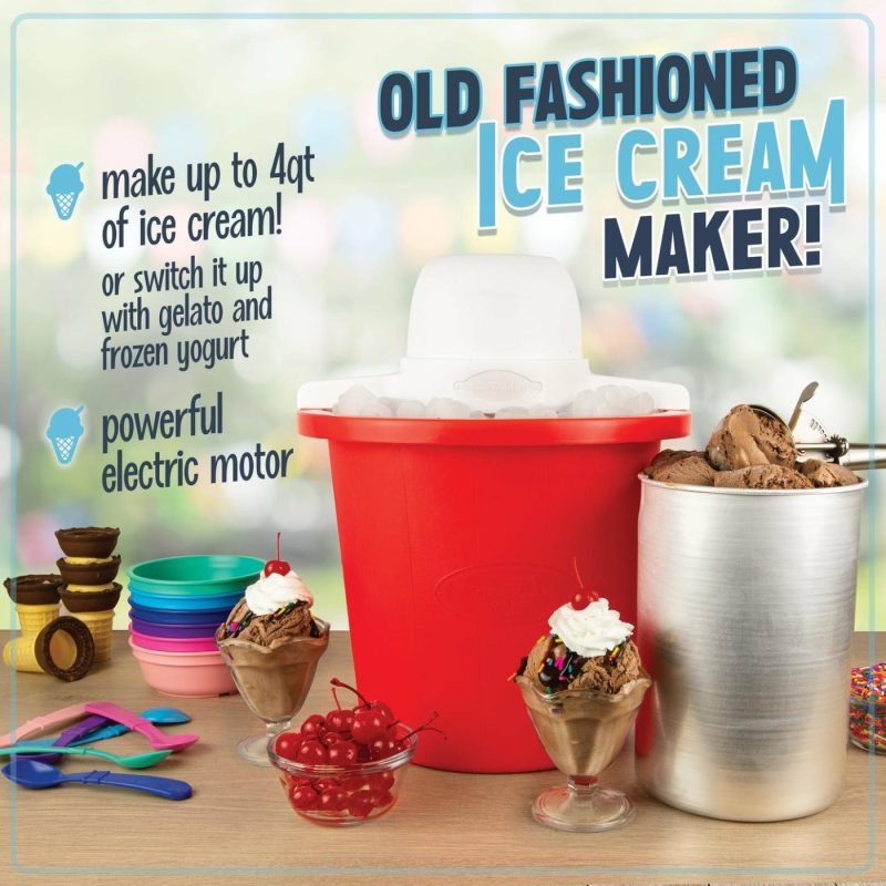 Appliances |  4-Quart Electric Ice Cream Maker With See Thru Lid Appliances Appliances