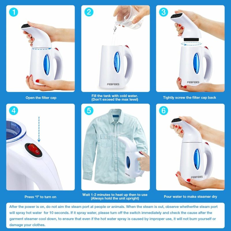 Appliances |  Steamer For Clothes,700W Portable Garment Steamer,Auto Shut-Off Function,Wrinkles/Steam/Soften/Clean/Sterilize,White Appliances Appliances