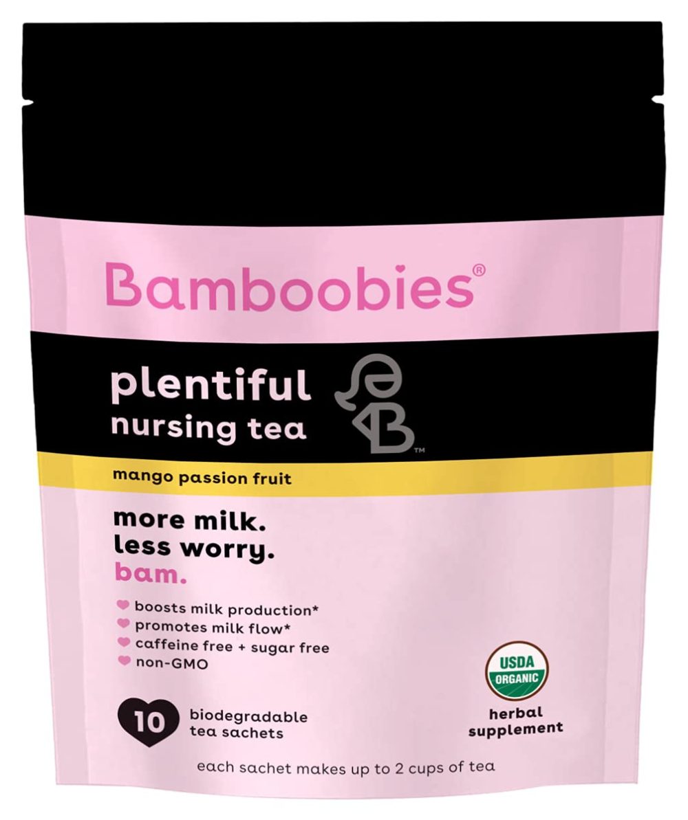 Coffee, Tea & Espresso Appliances |  Bamboobies Pregnancy Tea For Nursing Support | 10 Tea Bags | Mango Passion Fruit | Boosts Milk Production | Organic, Non Gmo, Caffeine Free, & Sugar Free | Breastfeeding Supplement | Herbal Tea Coffee, Tea & Espresso Appliances Bamboobies