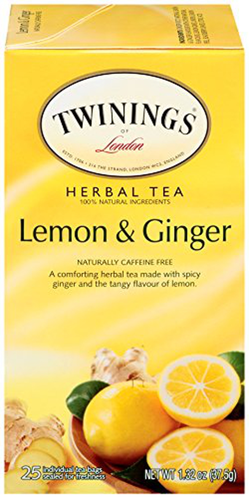 Coffee, Tea & Espresso Appliances |  Twinings Of London Lemon & Ginger Herbal Tea Bags, 25 Count (Pack Of 6) Coffee, Tea & Espresso Appliances Coffee, Tea & Espresso Appliances