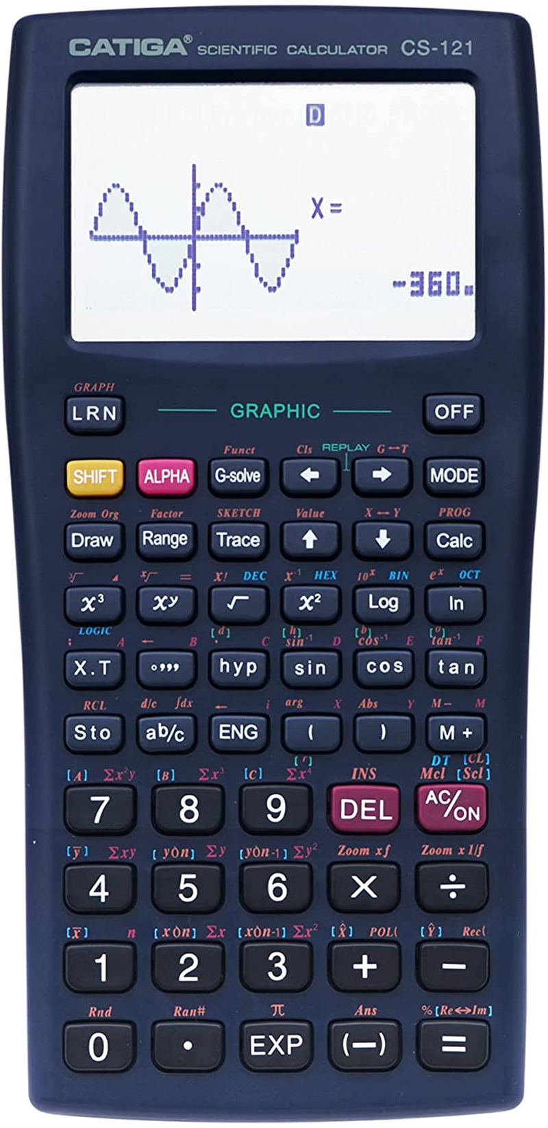 Office Electronics |  Scientific Graphic Calculator – Catiga Cs121 – Scientific And Engineering Calculator – Programmable System (Black) Home Office Products 2-Line