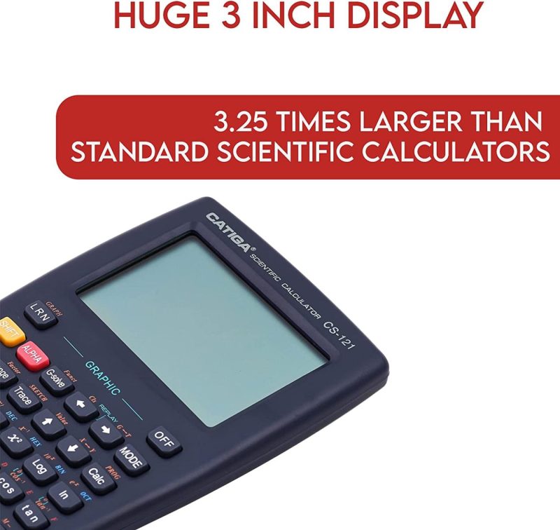 Office Electronics |  Scientific Graphic Calculator – Catiga Cs121 – Scientific And Engineering Calculator – Programmable System (Black) Home Office Products 2-Line