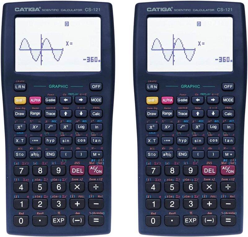 Office Electronics |  Scientific Graphic Calculator – Catiga Cs121 – Scientific And Engineering Calculator – Programmable System (Black) Home Office Products 2-Line