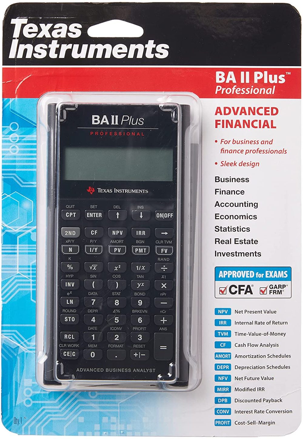 Office Electronics |  Texas Instruments Ba Ii Plus Professional Financial Calculator Home Office Products Office Electronics