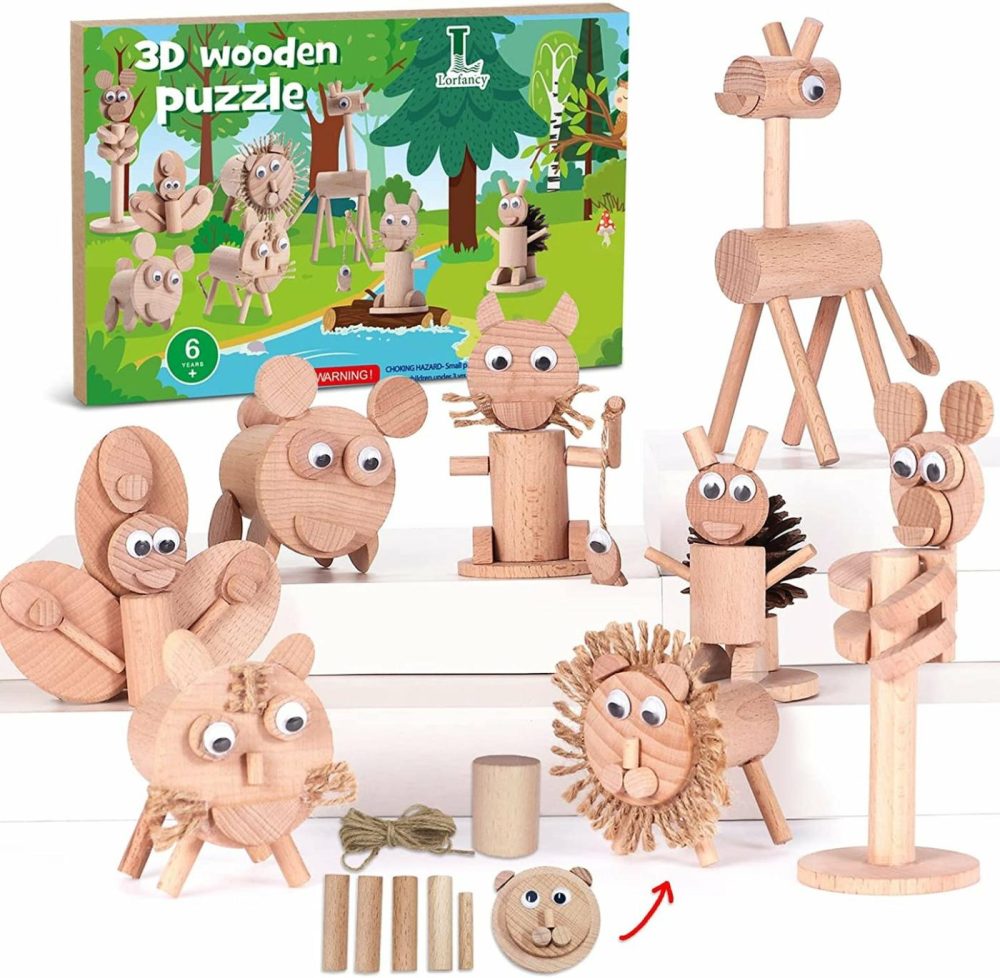 Education & Crafts |  8 In 1 Craft Wooden Puzzle For Kids Kids Boys Girls Educational Toys 3D Diy Stem Building Toys Toddler Animal Craft Kits Education & Crafts Education & Crafts