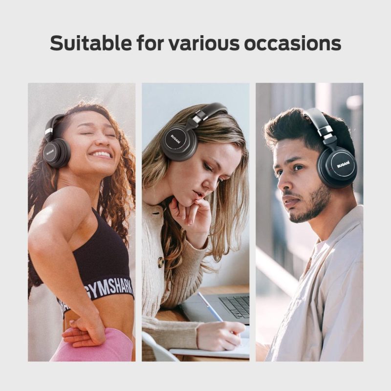 Education & Crafts |  Bluetooth Headphones Wireless Over-Ear Bugani, Noise Cancelling Headphones, With Built-In Microphone, 20H Playtime, Deep Bass Hi-Fi Stereo Sound, Memory Foam Ear Cups For Travel Home Office Education & Crafts BUGANI