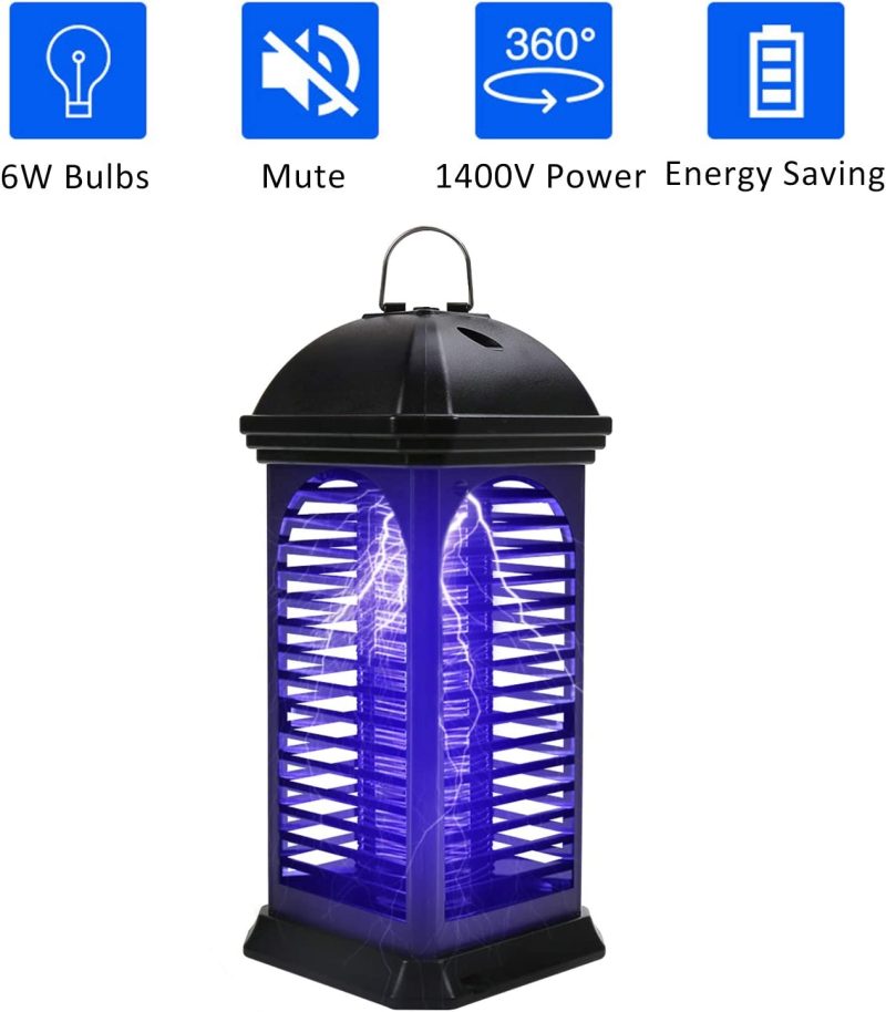 Education & Crafts |  Bug Zapper Electric Indoor Insect Killer Suspensible Uv Light | Mosquito Killer Bug Fly Pests Attractant Trap Zapper Lamp W/Powerful 1000V Grid For Indoor Home Bedroom,Kitchen, Office Education & Crafts Education & Crafts