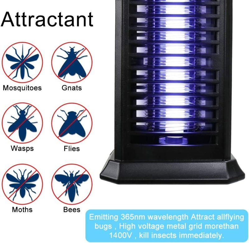 Education & Crafts |  Bug Zapper Electric Indoor Insect Killer Suspensible Uv Light | Mosquito Killer Bug Fly Pests Attractant Trap Zapper Lamp W/Powerful 1000V Grid For Indoor Home Bedroom,Kitchen, Office Education & Crafts Education & Crafts