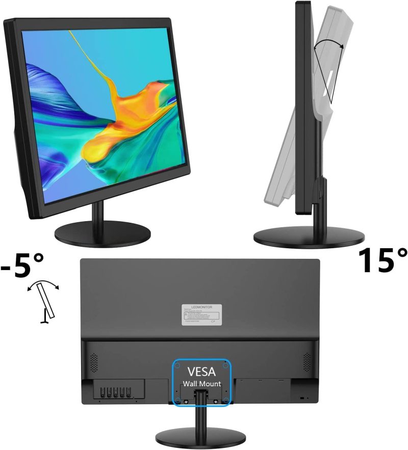 Education & Crafts |  Feihe 21.5 Inch Full Hd 1080P Monitor With Vga & Hdmi Ports,75Hz Refresh,Rate & 5S Response Time,Computer Monitor For Business And Office Education & Crafts Education & Crafts