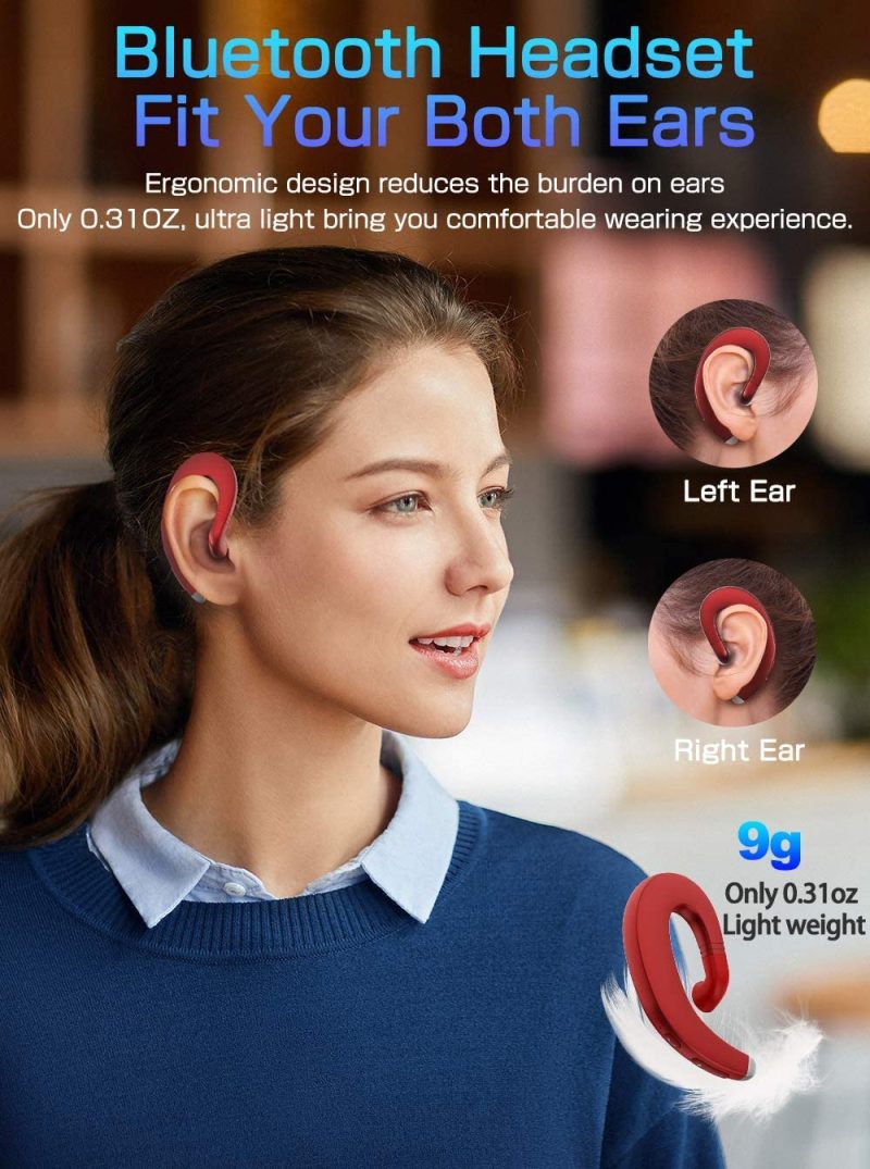 Education & Crafts |  Wireless Bluetooth Earpiece V4.2 Handsfree Earphones With Built-In Mic For Business/Office/Driving, 10 Hrs Music Playing Time Noise Cancelling Ear Piece For Iphone Android Education & Crafts Education & Crafts