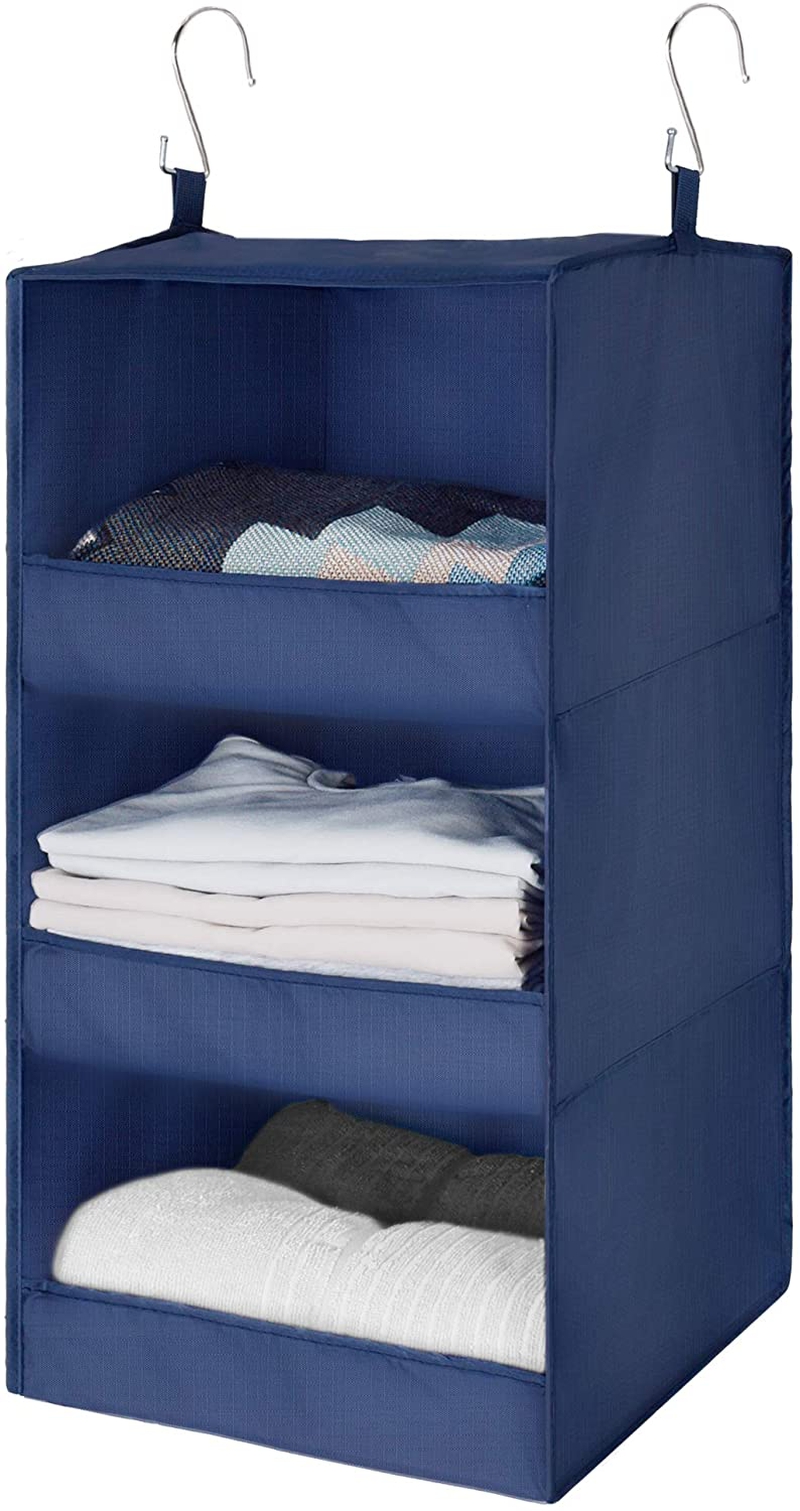 Storage & Organization |  Granny Says 3-Shelf Hanging Closet Organizer, Collapsible Closet Hanging Shelves, Nursery Hanging Organizer, Navy, 28.9" H X 12.2" W X 12.2" D, 1-Pack Home Decor & Cleaning GRANNY SAYS